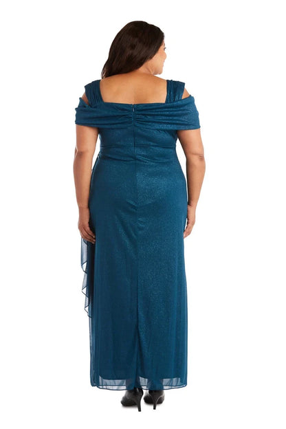 Elegant Sheath Cowl-Neck Ruched Mauve Maxi Mother Of The Bride Dress