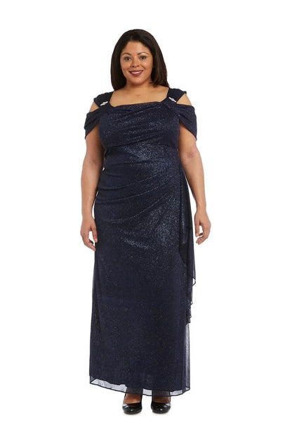 Elegant Sheath Cowl-Neck Ruched Mauve Maxi Mother Of The Bride Dress