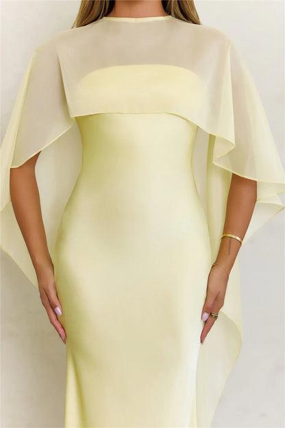Elegant Sheath Cowl Sleeveless Bow Slit Pink Midi Evening Dresses Women