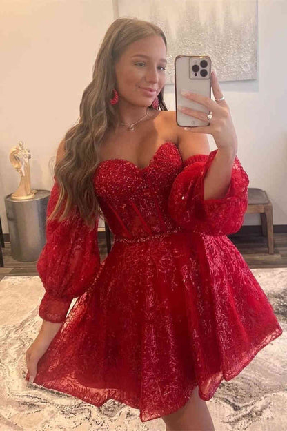Close-up of sweetheart neckline and bodice of the dress.