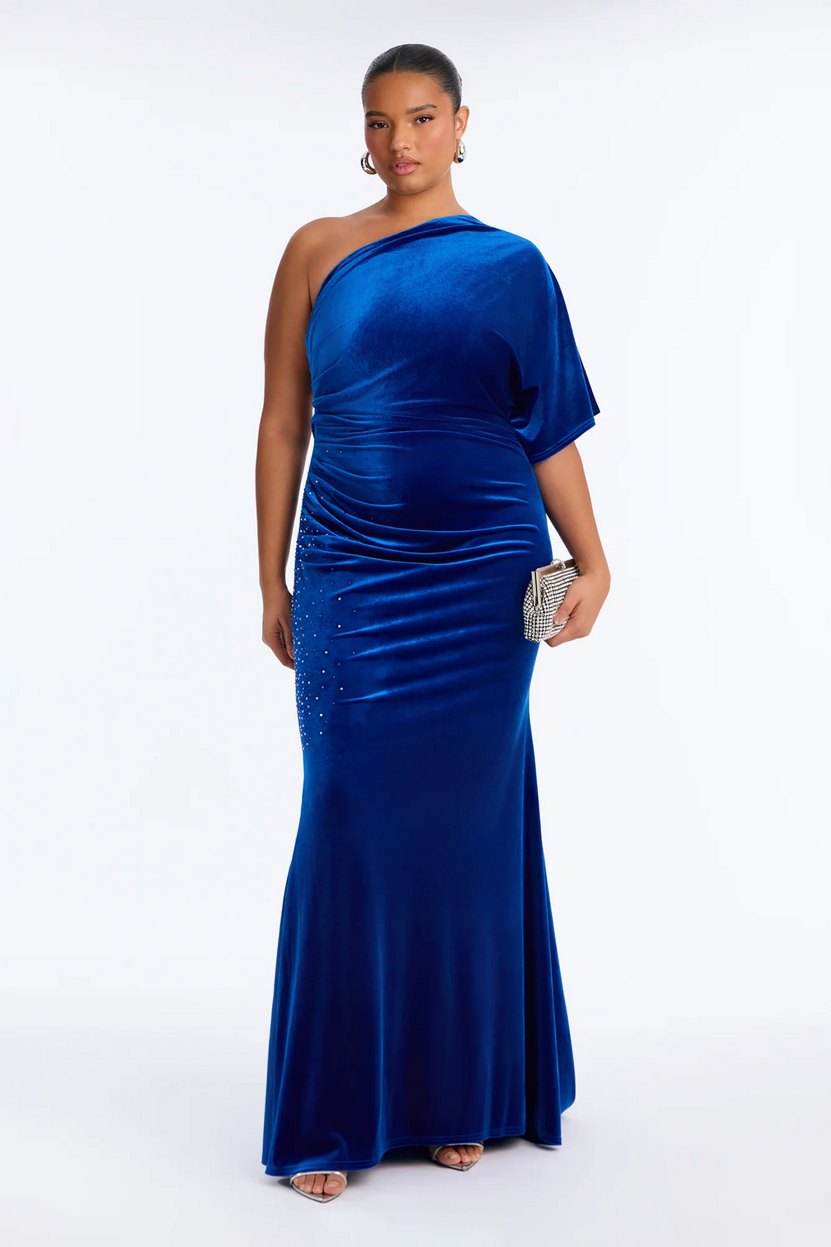 Glamorous Mermaid One Shoulder Open Back Long Evening Dress