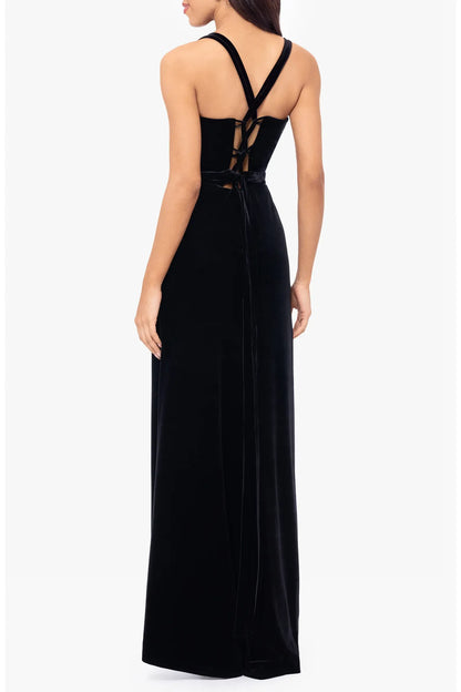 Glamorous Sheath Sweetheart Sleeveless Beaded Slit Black Floor-Length Evening Dress Women's Gown