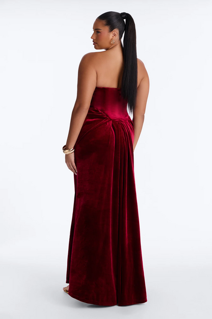 Luxury A Line Strapless Sweetheart Sleeveless Zipper Back Long Evening Dress