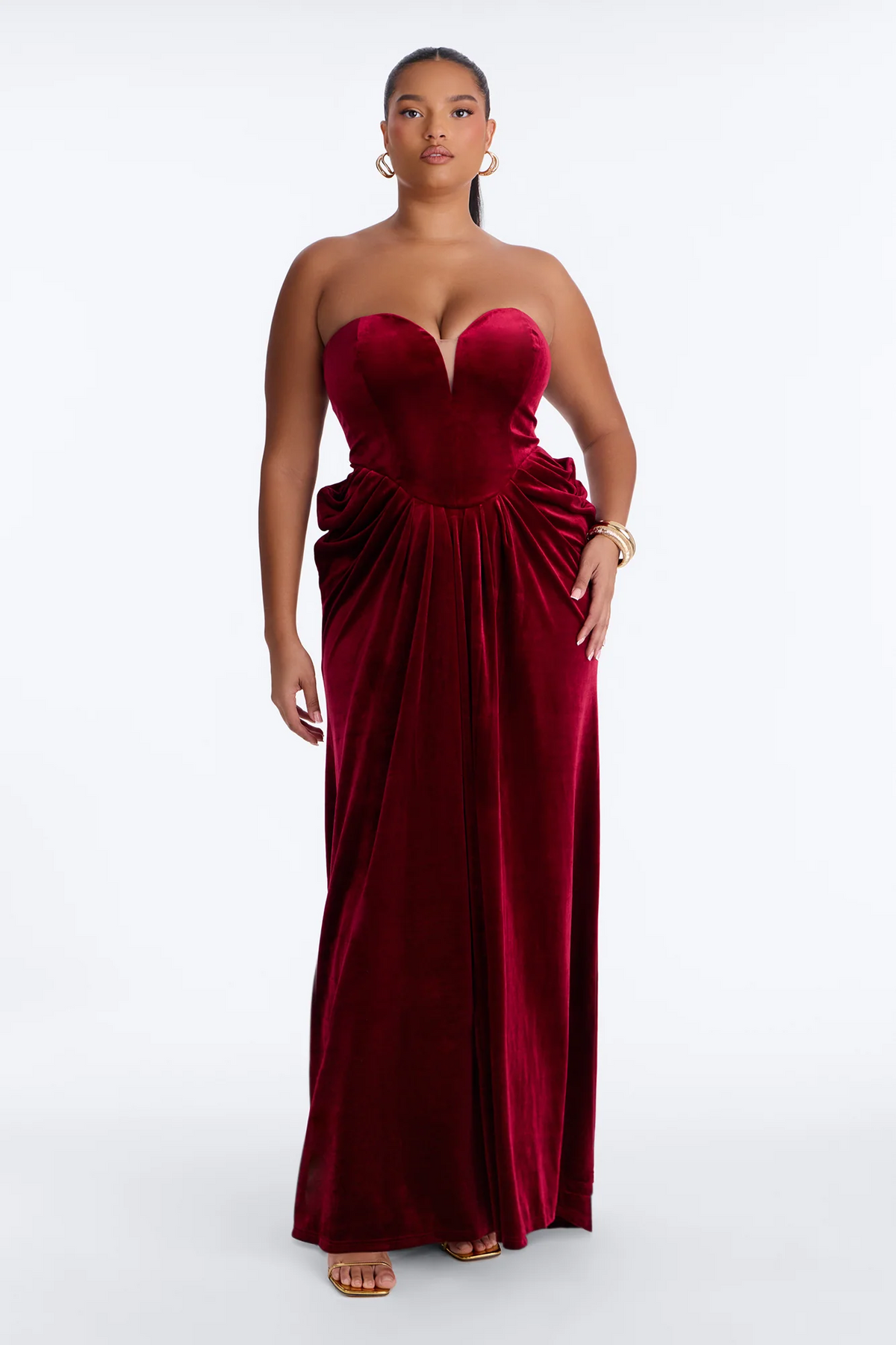 Luxury A Line Strapless Sweetheart Sleeveless Zipper Back Long Evening Dress