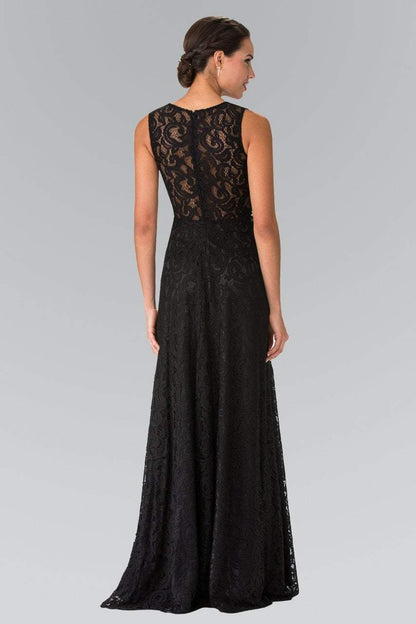 Luxury Black Prom Dresses Round Neck with Lace A Line Silhouette and Beaded Accents