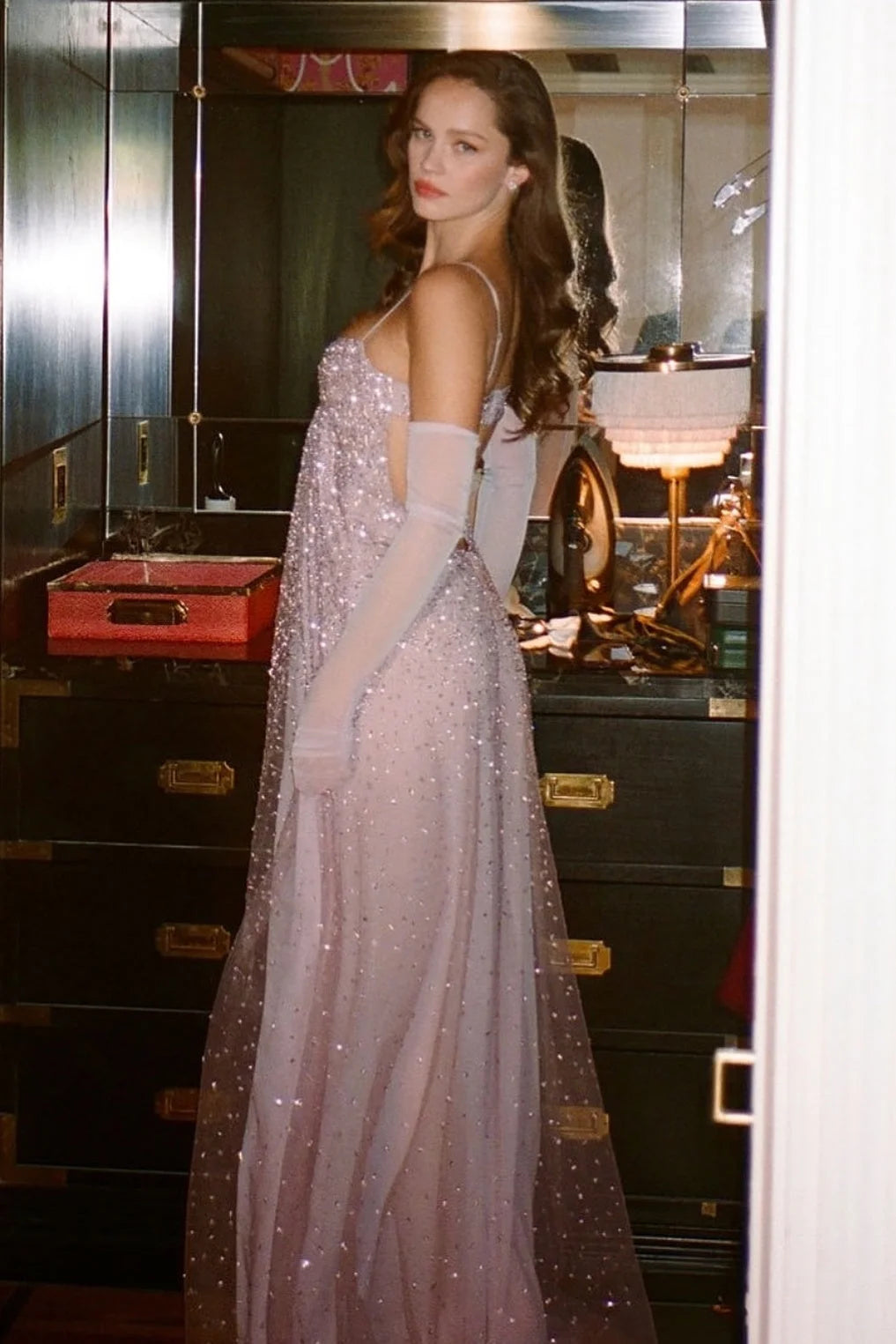 Luxury Sky Blue Blush Prom Dresses with Sequin Tulle Empire Waist and Open Back