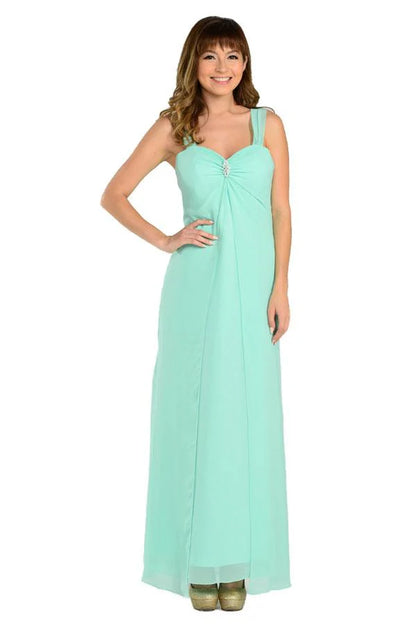 Multi Color Sweetheart Double Strap Beaded Ruched Chiffon Floor Length Formal Evening Prom Dress