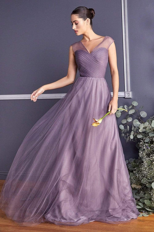 Purple Sage Off Shoulder Prom Dress With Pleated Bodice And Tulle A Line Formal Prom Dress