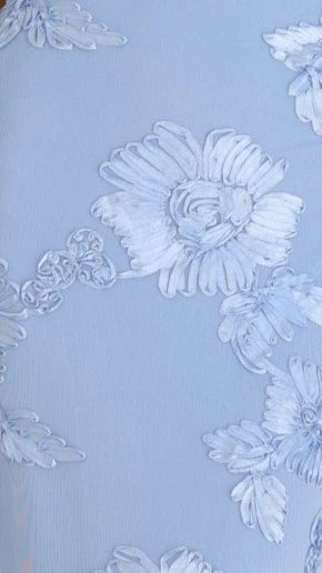 Romantic Tie Strap Cowl Neck Backless 3D Floral Embellished Mermaid Maxi Prom Dress