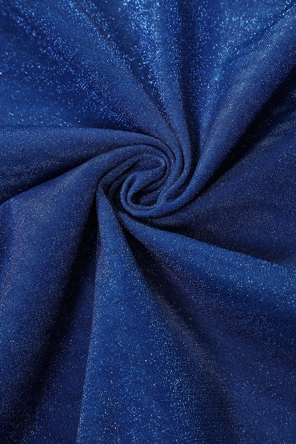 Sparkling Glitter Royal Blue V-Neck Long Prom Dress Wedding Guest Dress