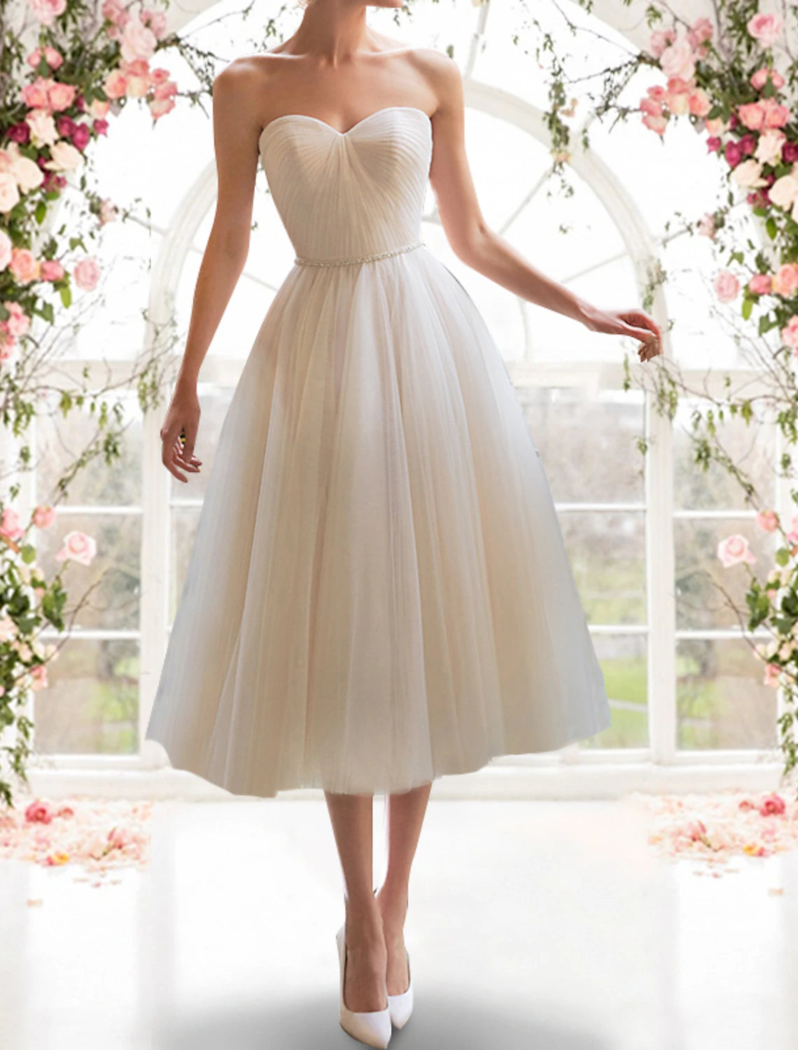 little white reception dress Reception Little White Dresses Wedding Dresses A-Line Sweetheart Strap –  Koutun Dress