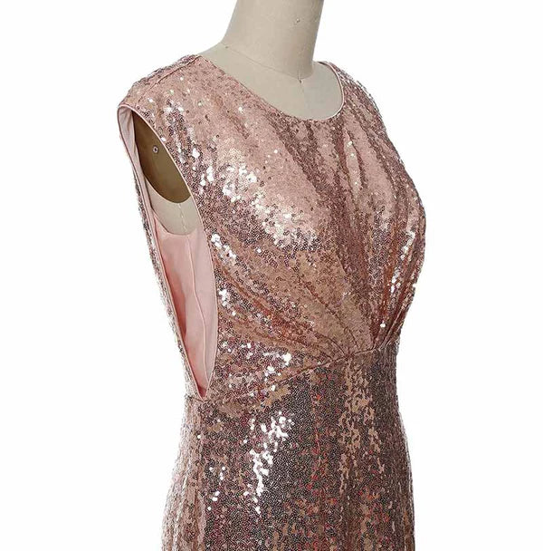 Sequin Long Wedding Party Dress Bridesmaid Mother Of The Bride Dress