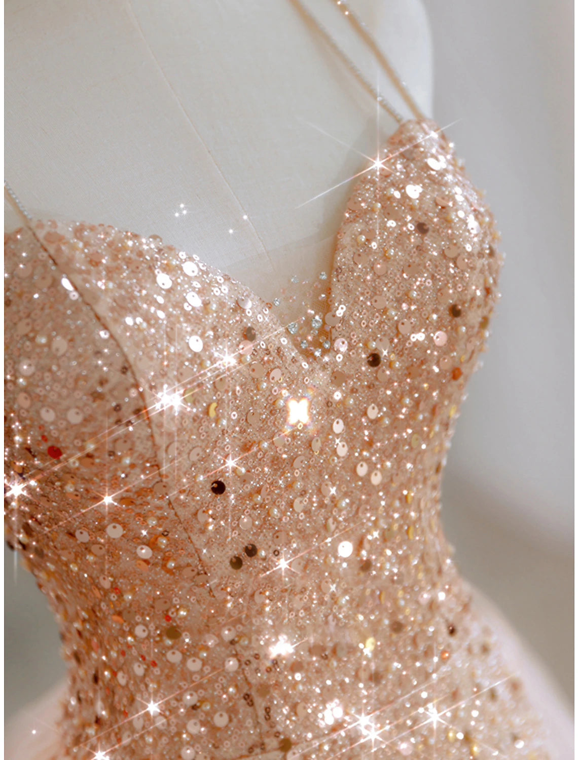 A-Line Prom Dresses Sparkle & Shine Dress Sweet 16 Birthday Floor Leng Koutun Dress A-Line Prom Dresses Sparkle & Shine Dress Sweet 16 Birthday Floor Leng Koutun Dress