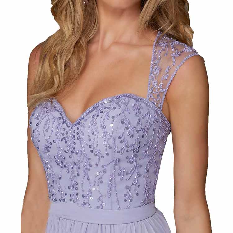 Long Chiffon  Bridesmaid Dresses Sleeveless Wedding Guest Dress