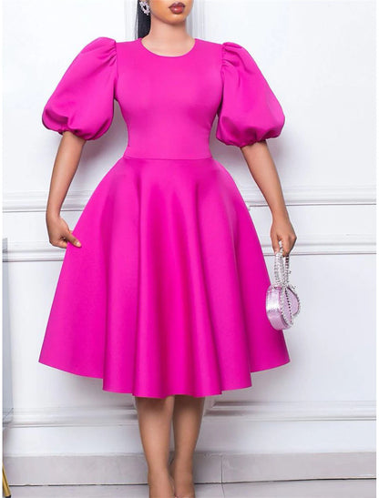 Ruched Crew Neck Short Sleeve Midi Dress Birthday Vacation Black Party Dress Cocktail DressWhite Summer Spring