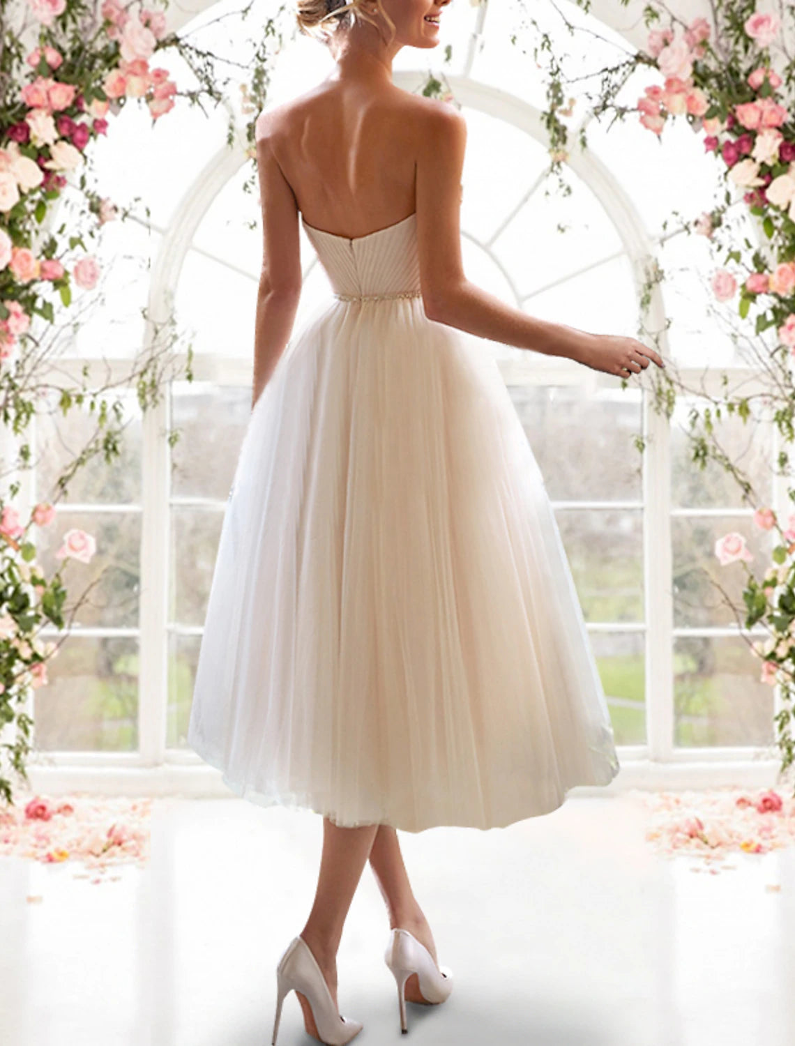 Reception Little White Dresses Wedding Dresses A-Line Sweetheart Strap – Koutun Dress Reception Little White Dresses Wedding Dresses A-Line Sweetheart Strap – Koutun Dress