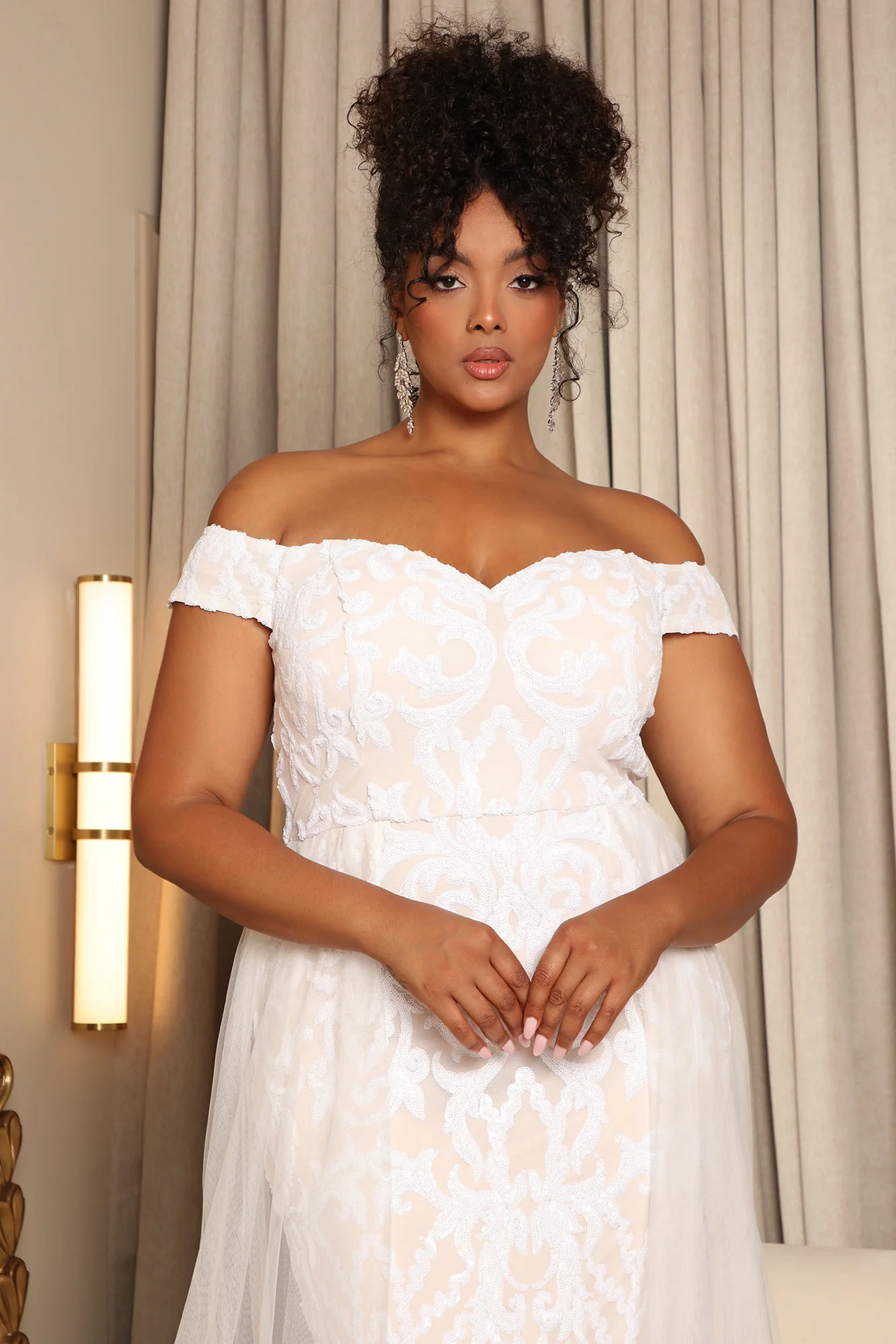 plus size off shoulder lace overlay mermaid evening dress