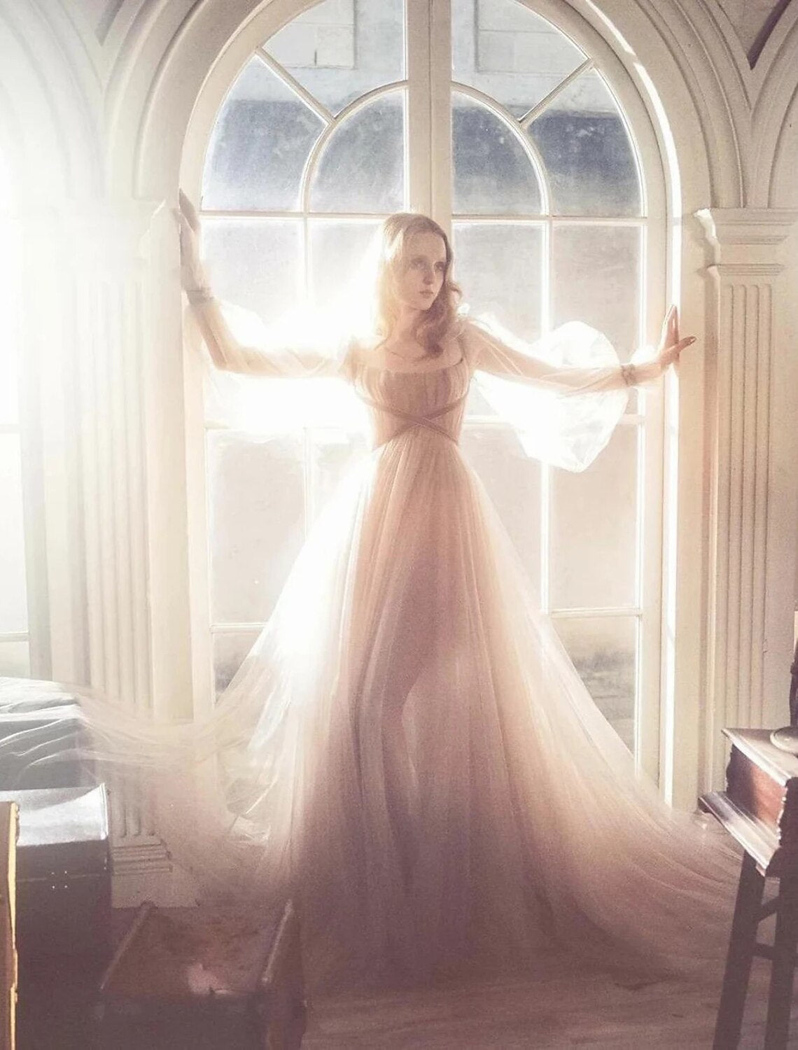A-Line Elegant Boho Engagement Formal Evening Birthday Dress Scoop Nec – Koutun Dress