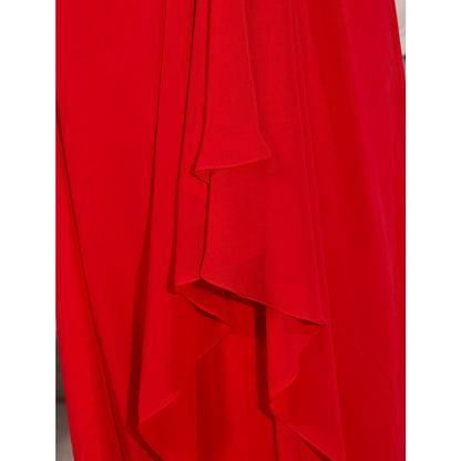 A-Line Celebrity Style Dress Formal Evening Military Ball Floor Length Sleeveless Plunging Neck Chiffon with Beading