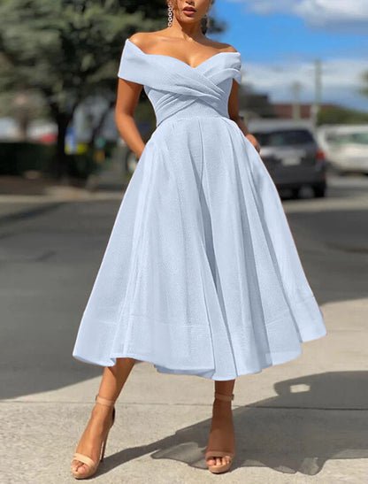 vintage cocktail dresses for weddings Cocktail Dresses Formal Attire For Wedding Guest Female Dresstells Women Vintage A Line Cocktail, Wedding Guest