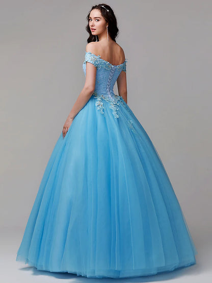 Vintage Inspired Dress Formal Evening Floor Length Sleeveless Off Shoulder Lace with Crystals Appliques