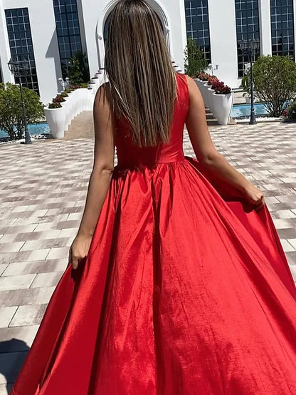 High Split Prom Formal Evening Dress One Shoulder Sleeveless Floor Length Charmeuse with Ruched Slit